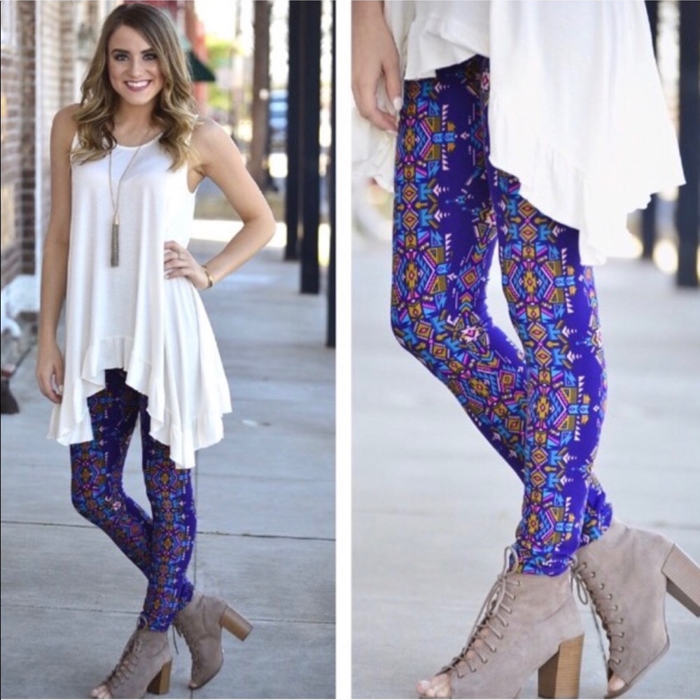 $25 Infinity Raine Aztec Leggings - Picture 2 of 2